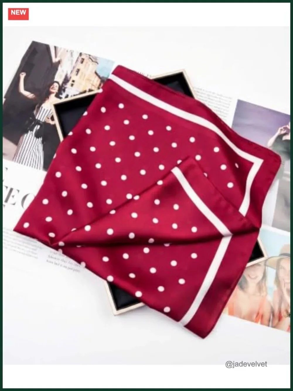 Satin-Feel Polyester Square Fashion Scarf Lightweight 27.5